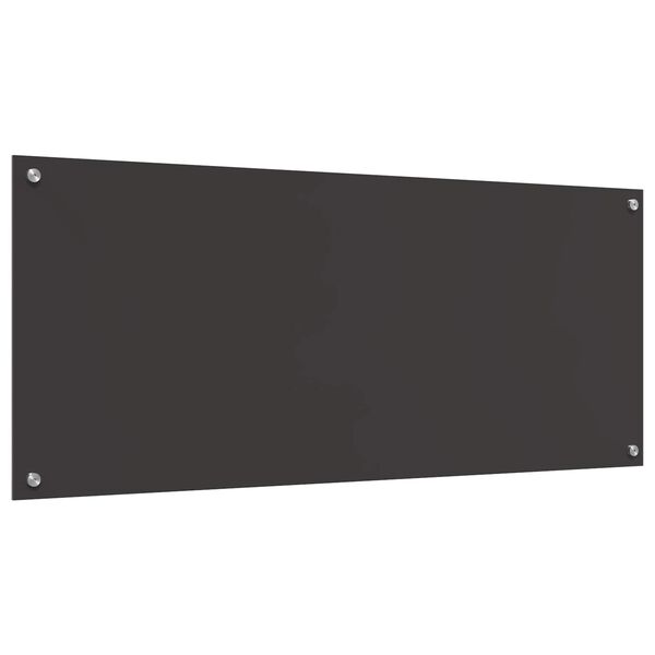 vidaXL Køkken bagvæg Mørkegrå 120 x 50 x 0,6 cm hærdet glas
