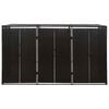 vidaXL tredobbelt skraldespandsskjuler 207x80x117 cm polyrattan sort