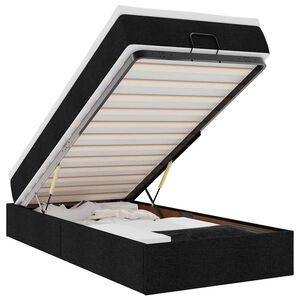 vidaXL osmannisk sengeramme med madras 90x200 cm stof sort