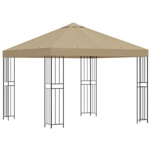 vidaXL Pavillon 3 x 3 m Beige Polyester og St&aring;l 190 gsm