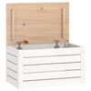 vidaXL opbevaringskasse 59,5x36,5x33 cm massivt fyrretr&aelig; hvid