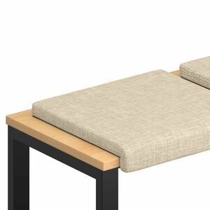 vidaXL B&aelig;nkpude 4 stk. Stof Cremefarvet Dybde 35 cm