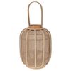 H&S Collection hængende lanterne 24x31 cm rattan beige