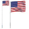 vidaXL USA flag og flagstang 5,5 m aluminium