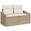 vidaXL Havesofa S&aelig;t med pude med opbevaring 10 pcs Beige og creme