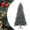 vidaXL Kunstigt juletr&aelig; Gr&oslash;n 240 cm PVC og plastik og st&aring;l