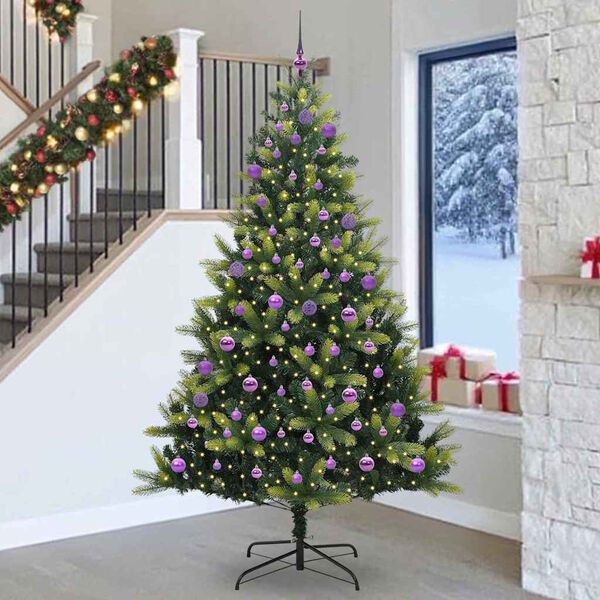vidaXL Kunstig Hengende Juletr&aelig; 300 LEDs Gr&oslash;n 240 cm PVC og PE