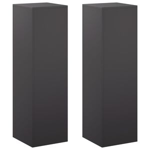 vidaXL Planteholder 2 pcs Sort 30 x 30 x 100 cm St&aring;l