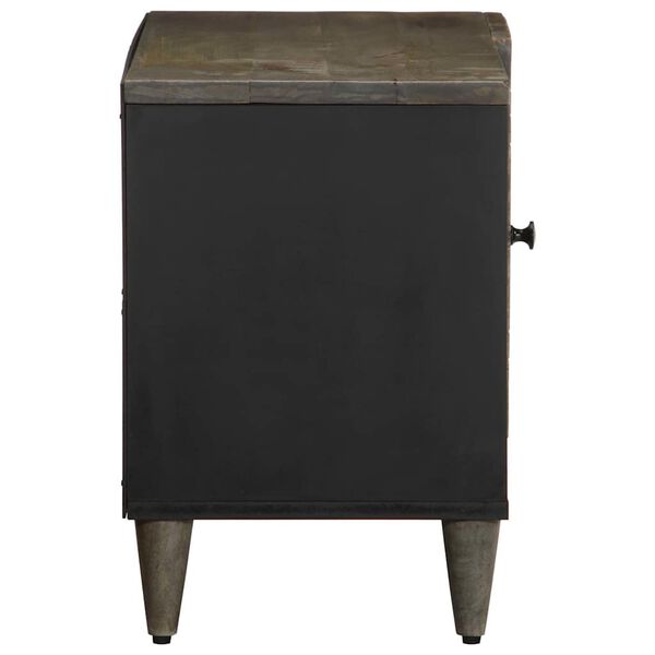 vidaXL tv-bord 80x31,5x46 cm massivt mangotræ lysegrå