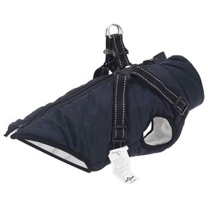 vidaXL Hundejakke M&oslash;rkebl&aring; L32 Fleece og polyester