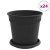 vidaXL Plantepotter 24 pcs Sort &Oslash; 17 x 14 cm Plastik