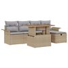 vidaXL Havesofa S&aelig;t 6 pcs Beige polyrattan