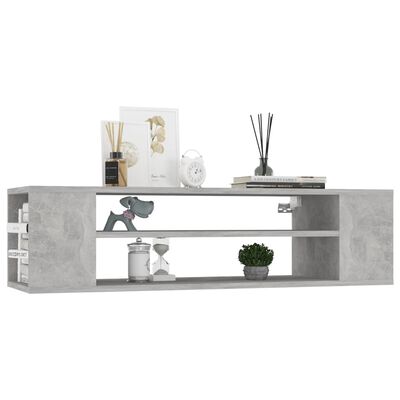 vidaXL væghængt tv-bord 100x30x26,5 cm konstrueret træ betongrå
