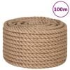 vidaXL reb 100 % jute 20 mm 100 m