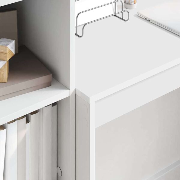 vidaXL Bord med skuffe 2 pcs Hvid