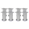 vidaXL runde sofaben i krom 8 stk. 120 mm