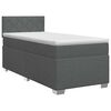 vidaXL Boxmadras med topmadras M&oslash;rkegr&aring; 90 x 200 cm Stof