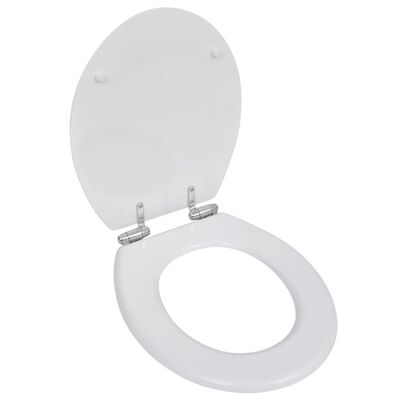 vidaXL toiletsæder med soft close-låg 2 stk. MDF hvid