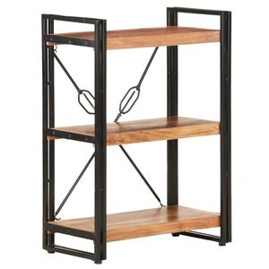 vidaXL bogreol m. 3 hylder 60x30x80 cm massivt akacietr&aelig;