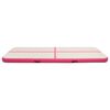 vidaXL oppustelig gymnastikm&aring;tte m. pumpe 300x100x15 cm PVC pink