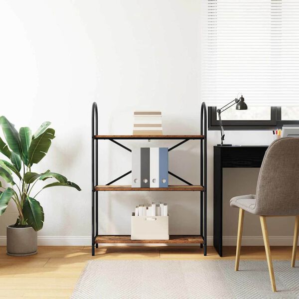 vidaXL Bogreol Gammelt tr&aelig; 80 x 30 x 109 cm Konstrueret tr&aelig;