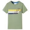 Kort&aelig;rmet T-shirt til b&oslash;rn str. 140 lys kakifarve