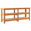 vidaXL Arbejdsb&aelig;nk med hylde 181,5 x 50 x 80 cm Massivt fyrretr&aelig;