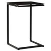 vidaXL sidebord 40x40x60 cm h&aelig;rdet glas sort