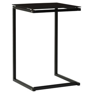 vidaXL sidebord 40x40x60 cm h&aelig;rdet glas sort