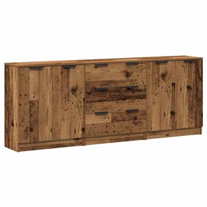 vidaXL Sk&aelig;nke 3 stk Gammelt tr&aelig; 60x30x70 cm Konstrueret tr&aelig;