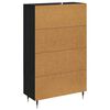 vidaXL Highboard med skuffe Sort eg 69,5 x 31 x 115 cm Konstrueret tr&aelig;