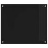 vidaXL Køkken bagvæg Sort 70 x 60 cm hærdet glas