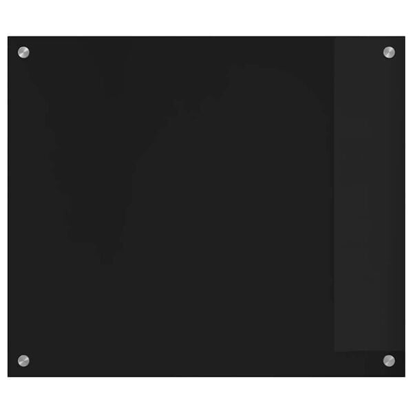 vidaXL Køkken bagvæg Sort 70 x 60 cm hærdet glas