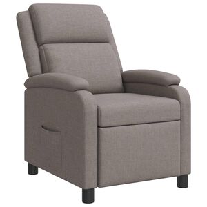 vidaXL Recliner Gr&aring;brun Stof