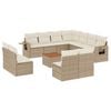 vidaXL sofas&aelig;t til haven 12 dele med hynder polyrattan beige