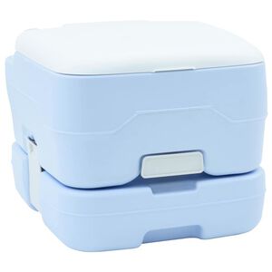 vidaXL Camping toilet Lysebl&aring; og Hvid 41,5 x 36,5 x 30 cm Polyethylen
