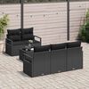 vidaXL Sofa S&aelig;t 6 pcs Sort polyrattan