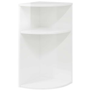 vidaXL Endebord H&oslash;j gloss hvid 29,6 x 29,6 x 60 cm Konstrueret tr&aelig;