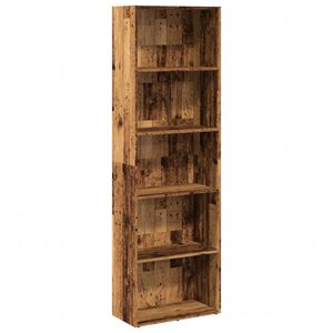 vidaXL bogreol 60x30x189 cm konstrueret tr&aelig; gammelt tr&aelig;look