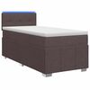 vidaXL Boxmadras med topmadras M&oslash;rk Brun 100 x 200 cm Stof