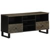 vidaXL tv-bord 100x33x46 cm massivt mangotr&aelig; sort