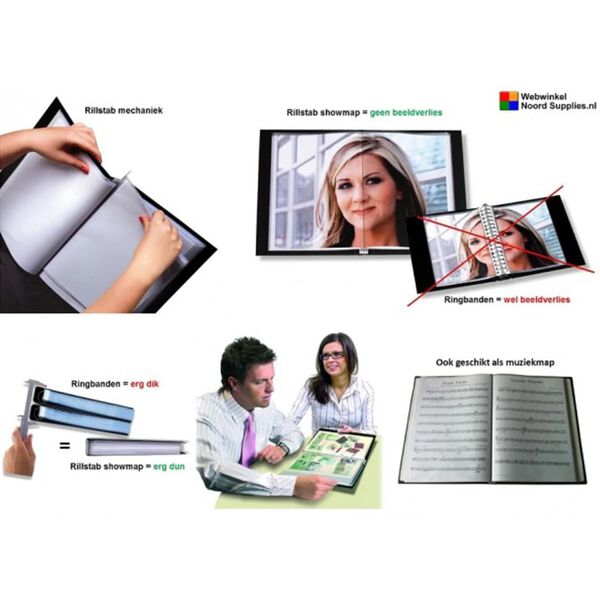 rillstab demomappe A3 24 lommer sort