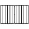 vidaXL Hunded&oslash;r 2 pcs Sort 60 x 80 cm Galvaniseret st&aring;l