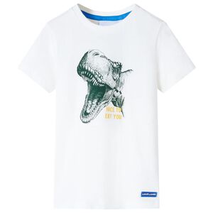 T-shirt til b&oslash;rn str. 92 ecrufarvet