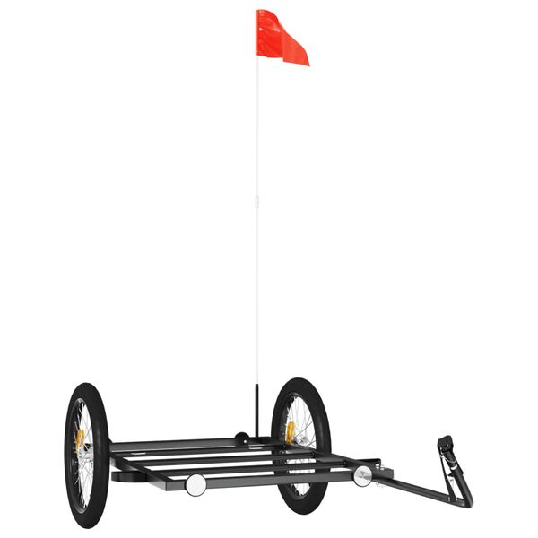 vidaXL cykelanhænger 135x68x37 cm jern sort