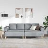 vidaXL Stue Sofa 3 pcs Lysegr&aring; Polyester