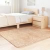 vidaXL shaggy gulvt&aelig;ppe NAVARRA 120x120 cm h&oslash;je luv polyester beige