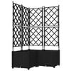 vidaXL Have Blomsterkrukke 3 stk. Sort 80 x 80 x 143 cm PP