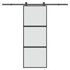 vidaXL skyded&oslash;r med hardwares&aelig;t 76x205 cm h&aelig;rdet glas og aluminium