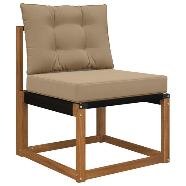 vidaXL Udend&oslash;rs Sofa Pude 2 pcs Gr&aring;brun Polyester